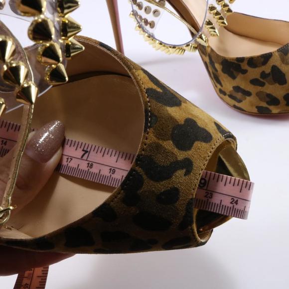 120mm Levitagirl Leopard Print spike PVC Suede Platform Sandals C380 - Picture 10 of 11